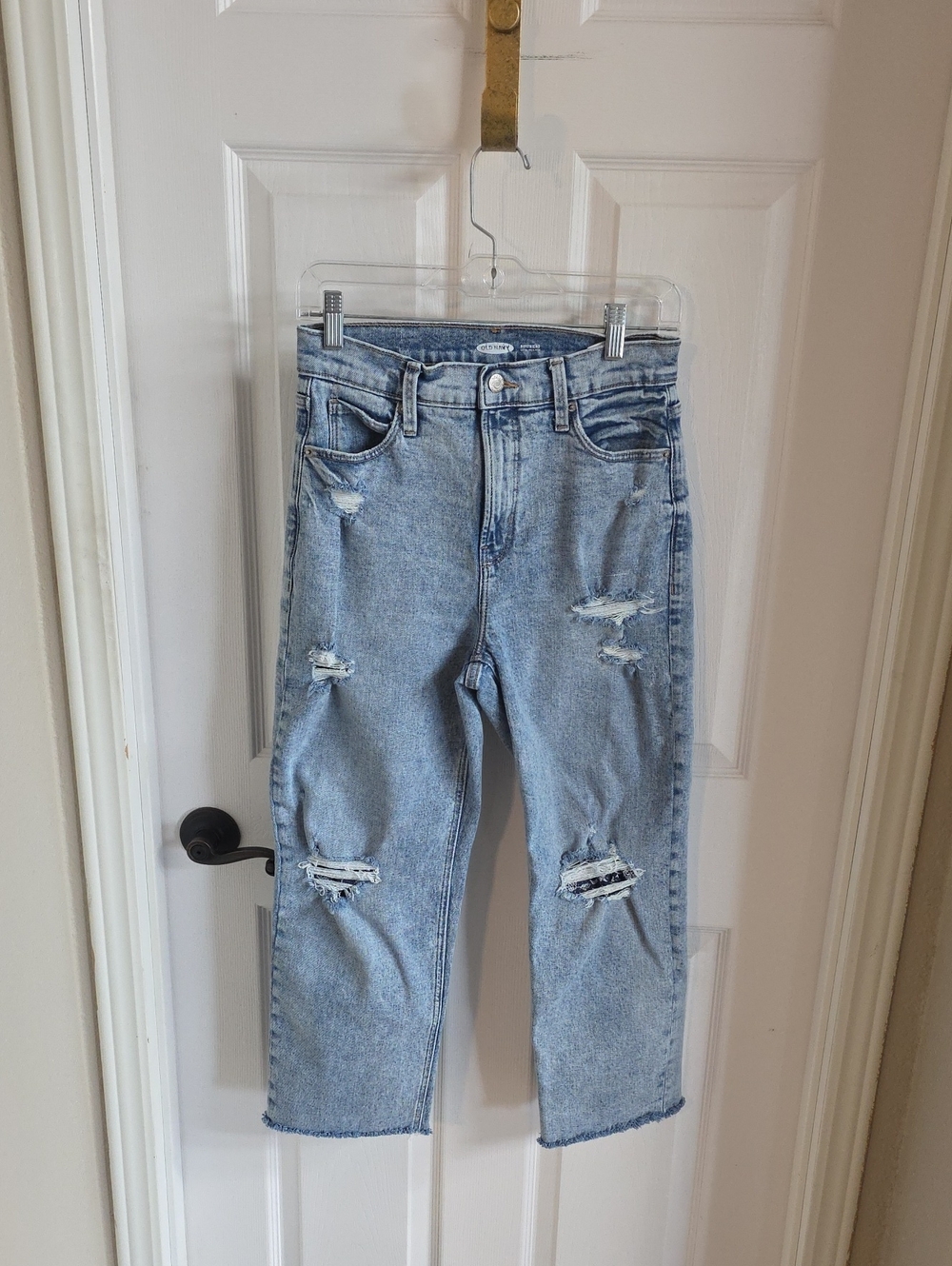 OLD NAVY JUNIORS PETITE BOYFRIEND/EXTRA HIGH- RISE Distressed Jeans